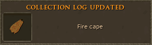 Firecape Collection Log
